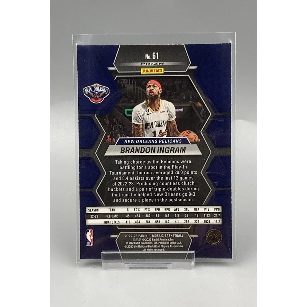 2022-23 Panini Mosaic Silver Prizm #61 BRANDON INGRAM New Orleans‎ Pelicans